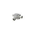 HAMA 205236 ANTENNA SPLITTER, COAX SOCKET - 2 COAX PLUGS, METAL