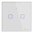 sonoff t2eu2c tx 2 channel touch light switch wi fi white photo