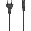 HAMA 200732 MAINS CABLE, EURO PLUG - 2-PIN SOCKET (DOUBLE GROOVE), 1.5 M