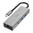 HAMA 200108 USB-C HUB MULTIPORT 4 PORTS 2 X USB-A USB-C LAN/ETHERNET