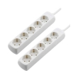 HAMA 137393 5-SOCKET MULTIPLE SOCKET OUTLET 1.4 M WHITE SET OF 2