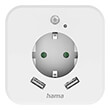 hama 223498 led night light with socket 2 usb outputs motion and light sensor photo