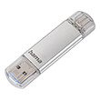 hama 124162 c laeta usb flash drive type c usb 31 usb 30 32 gb 40 mb s silver photo