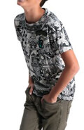 t shirt garcia jeans n83608 342 black heather grey gkri anoixto 140ek 10eton extra photo 2