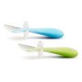 set 2 koytalakia silikonis munchkin 2pk gentle silicone spoons blue green extra photo 1