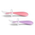 set 2 koytalakia silikonis munchkin 2pk gentle silicone spoons purple pink extra photo 1