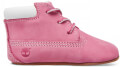 set brefiko mpotaki skoyfaki timberland crib bootie with hat tb09680r6611 roz pink eu 185 extra photo 2