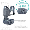 marsipos infantino hip rider plus 5 in 1 hip seat carrier extra photo 4