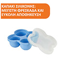 doxeio silikonis chicco me 4 xorismata ton 60ml kai kapaki extra photo 2