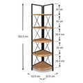 bibliothiki goniaki kelsie megapap xroma mayro pine oak 33 x 33 x 162 cm extra photo 1