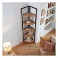 bibliothiki goniaki kelsie megapap xroma mayro pine oak 33 x 33 x 162 cm extra photo 3