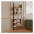bibliothiki toixoy madison megapap metalliki melaminis xroma mayro pine oak 60 x 20 x 183 cm extra photo 3