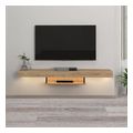 epiplo tileorasis epitoixio albares megapap me led xroma sapphire oak 150 x 296 x 22 cm extra photo 2