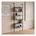 bibliothiki toixoy megapap madison mayro anthraki 60 x 20 x 183 cm extra photo 2