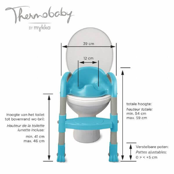 Puck Toilet Trainer Opvouwbaar - Wit/Grijs