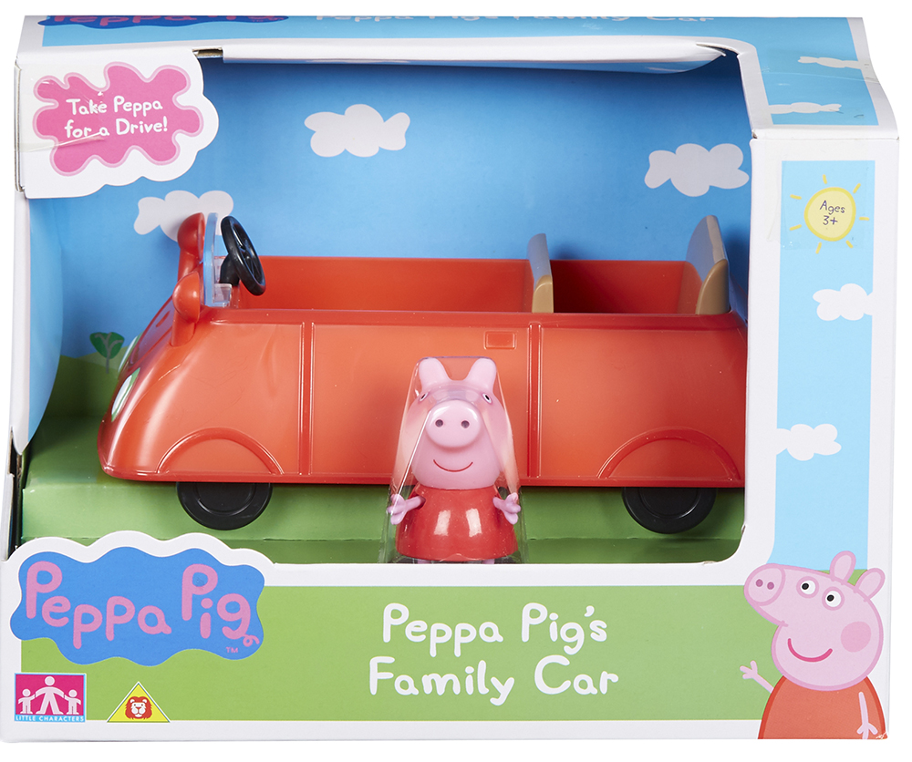 Giochi Preziosi Peppa Pig L'Automobile Della Famiglia Con Suoni, 2 Personaggi E Accessori Picnic - 2