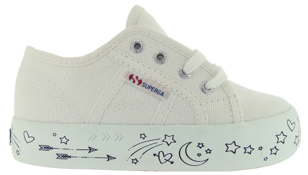 Παπουτσι Superga 2730 Kids Printed Platform S31121w Λευκο (eu:27