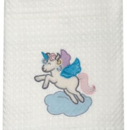 koyberta pike dream line embroidery das home 6463 krem roz unicorn 110x150cm photo