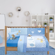 set koyberli maxilarothiki loytrino baby dream line embroidery das home 6335 siel animals 110x150cm photo