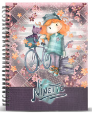 tetradio spiral a4 karactermania forever ninette multicolored paper notebook bicycle 120fylla photo