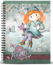 tetradio spiral a4 karactermania forever ninette multicolored paper notebook swing 120fylla photo