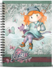 tetradio spiral a5 karactermania forever ninette multicolored grid paper notebook swing 120fylla photo