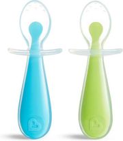 set 2 koytalakia silikonis munchkin 2pk gentle silicone spoons blue green photo