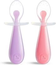 set 2 koytalakia silikonis munchkin 2pk gentle silicone spoons purple pink photo