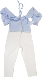 set royxon glous 777 804 crop top panteloni galazio leyko 16 eton photo