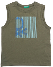amaniko t shirt benetton basico summer boy xaki photo