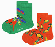 kaltses happy socks 2 pack kids dinos socks kdin02 2900 prasino kokkino 2tmx photo