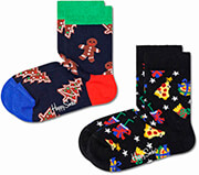 kaltses happy socks 2 pack gingerbread and gifts socks kgag02 6500 eu 33 35 photo