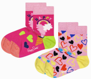 kaltses happy socks 2 pack kids happy love socks khal02 3500 roz foyxia photo