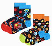 kaltses happy socks 2 pack kids spacetime kspt02 6500 mple skoyro polyxromo eu 24 26 photo