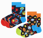 kaltses happy socks 2 pack kids spacetime kspt02 6500 mple skoyro polyxromo eu 28 31 photo