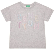 t shirt benetton basic girl gkri melanze 82 cm 1 2 eton photo