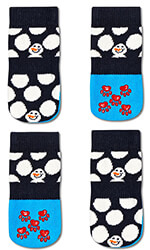 kaltses happy socks kids big dot snowman sock kbds01 6500 aspro mayro photo