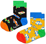 kaltses happy socks 2 pack kids car sock kcar02 9300 mayro kitrino photo