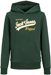 hoodie jack jones 12212287 jjelogo skoyro prasino photo