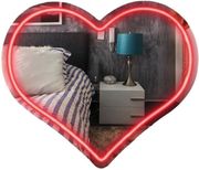 kathreftis neon led mood kardia kokkini 33x28cm photo