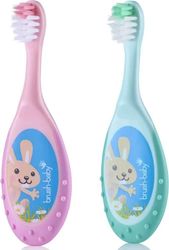 odontoboyrtsa brush baby kai masitiko 2 se 1 gia 0 3 eton roz tirkoyaz photo