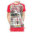 t shirt desigual sebastian me sxedia kokkino 104ek 3 4 eton photo