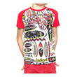 t shirt desigual sebastian me sxedia kokkino 104ek 3 4 eton photo