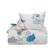 set koyberli maxilarothiki loytrino dream line embroidery das home 6463 krem roz unicorn 110x150cm photo