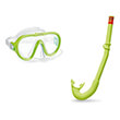 set maska anapneystira intex adventurer swim snorkel set prasino photo