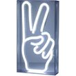 fotistiko neon led mood peace hand leyko 23x4x13cm photo