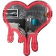 kathreftis neon led mood kardia poy lionei kokkini 33x37cm photo