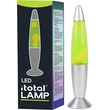 lampa i total xl2676 led lava green yellow lamp 35cm silver photo