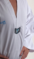 stoli taekwondo uniform olympus club ribbed white collar leyki 90 cm extra photo 1