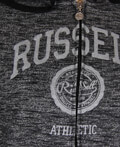 foyter russell zip through hoody small logo anthraki extra photo 2